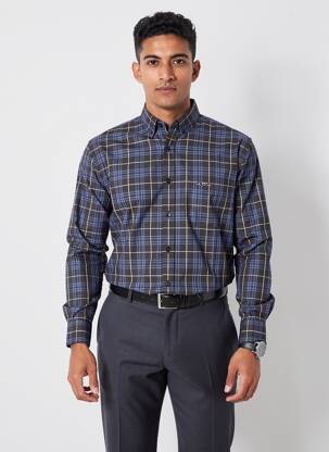 Chemise manches longues poches bleu MISE AU GREEN homme