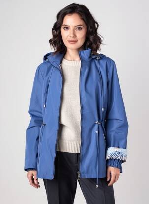 Parka fermeture zippée sur le devant a capuche bleu ANDREA LEE.IT femme
