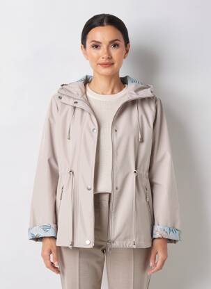 Parka fermeture zippée sur le devant a capuche beige ANDREA LEE.IT femme