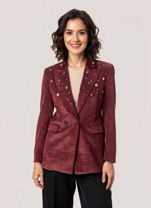 Blazer poches rouge MARYLEY femme