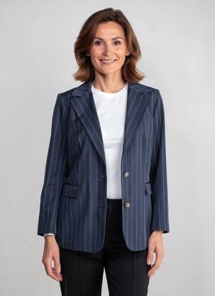 Blazer poches bleu HALOGENE femme