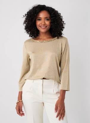 Top manches longues manches longues beige EGO femme