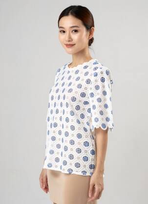 Top manches courtes manches courtes bleu IT HIPPIE femme
