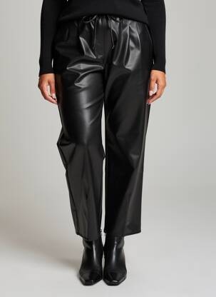 Pantalon droit taille élastique noir MISSY femme