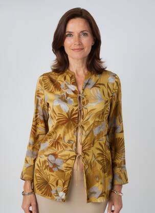 Tunique manches longues légère et transparente beige JAC JAC femme