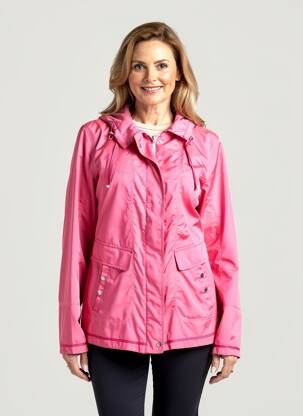Coupe-vent manches longues a capuche rose CONCEPT K femme