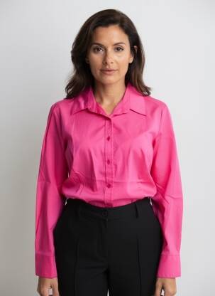 Chemisier coupe cintrée manches longues rose FREDA femme