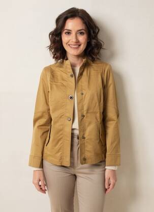 Veste casual poignets boutonnés avec fente beige 7 SEASONS femme