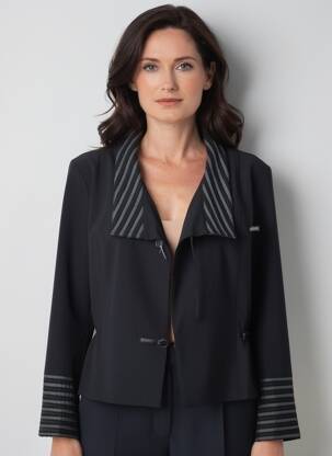 Veste casual coupe cintrée noir ROSA ROSAM femme