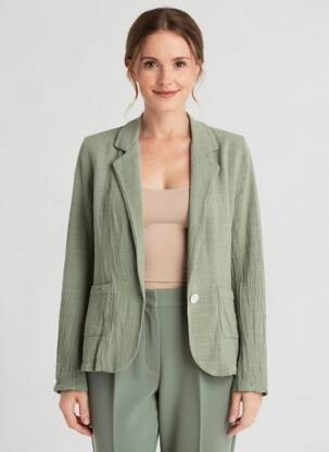 Blazer poches vert CHARMANTE femme