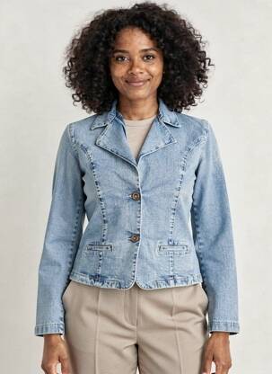 Blazer poches bleu C17 femme