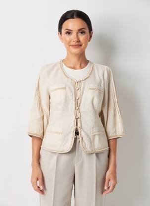Veste chic poches beige FREDA femme