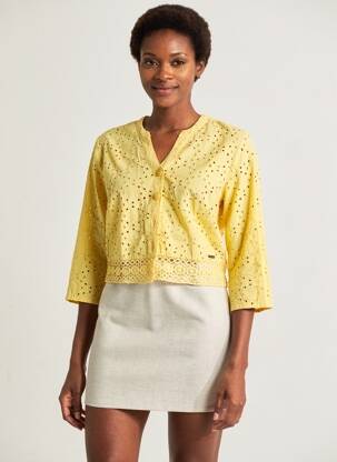 Boléro légère et transparente jaune AGATHE & LOUISE femme
