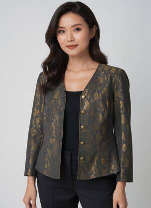 Veste casual poches noir ROSA ROSAM femme