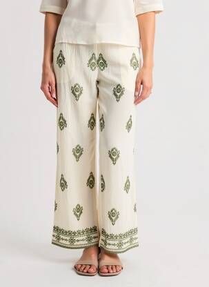 Pantalon droit taille élastique taille normale beige J&H FASHION femme