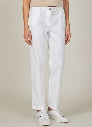 Pantalon droit stretch taille normale blanc FREDA femme