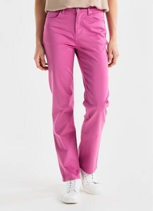 Pantalon droit stretch taille normale rose KANOPE femme