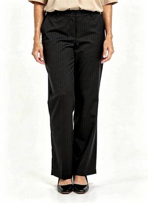 Pantalon droit stretch noir FREDA femme