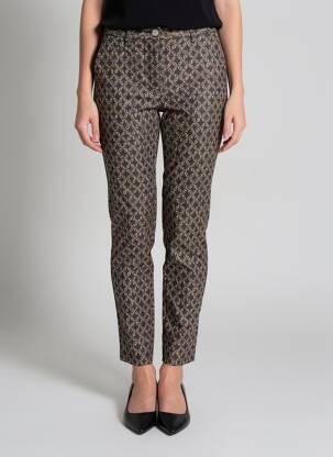 Pantalon slim tissage popeline taille normale noir KANOPE femme