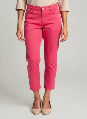 Pantalon 7/8 stretch taille normale rose KANOPE femme