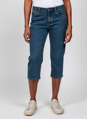 Pantacourt stretch taille normale bleu KANOPE femme
