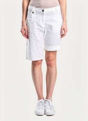 Bermuda tissage popeline taille normale blanc AGATHE & LOUISE femme