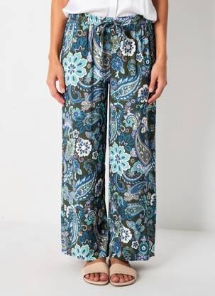 Pantalon large poches taille normale bleu AGATHE & LOUISE femme