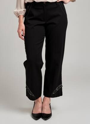 Pantacourt stretch taille normale noir JAC JAC femme