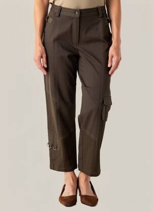 Pantacourt stretch taille normale vert JAC JAC femme