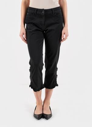 Pantacourt stretch taille normale noir FREDA femme