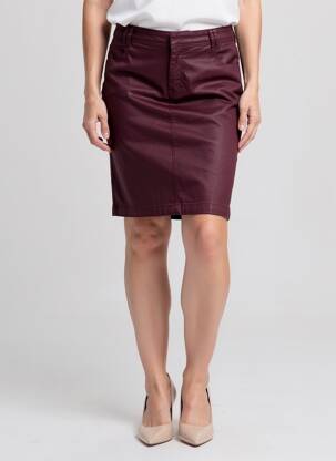 Jupe mi-longue stretch violet KANOPE femme