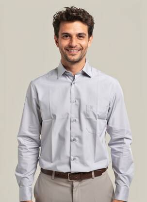 Chemise manches longues poches gris BANDE ORIGINALE homme