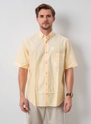 Chemise manches courtes poches jaune BANDE ORIGINALE homme