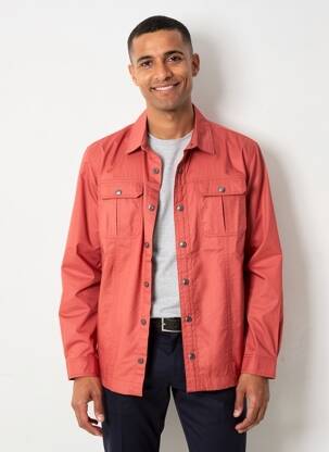 Veste casual coupe droite rouge COFOX homme
