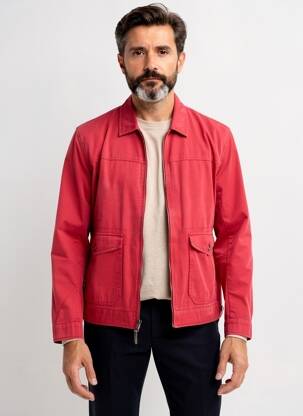 Veste casual poches rouge PETER COFOX homme