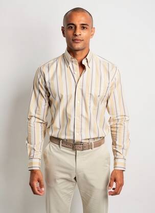 Chemise manches longues poches beige ERTEN homme