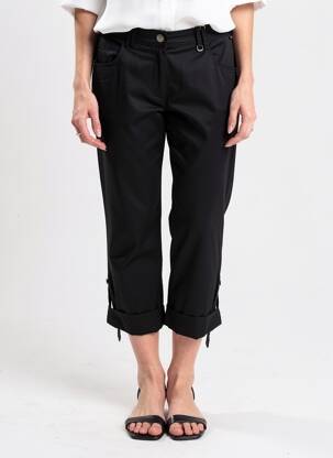 Pantacourt stretch taille normale noir AGATHE & LOUISE femme