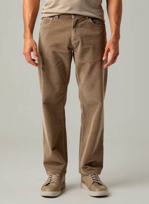 Pantalon droit stretch taille normale marron HAROLD homme