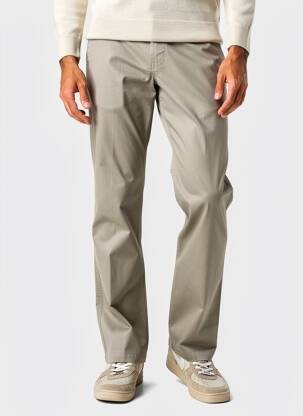 Pantalon chino tissage popeline taille normale marron PETER COFOX homme