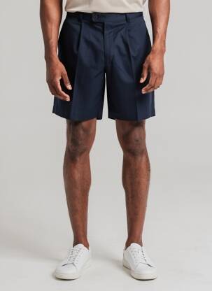 Short tissage popeline taille normale bleu JOHN STEVENS homme