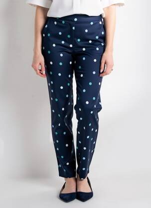 Pantalon slim taille élastique taille normale bleu GALMALLA femme