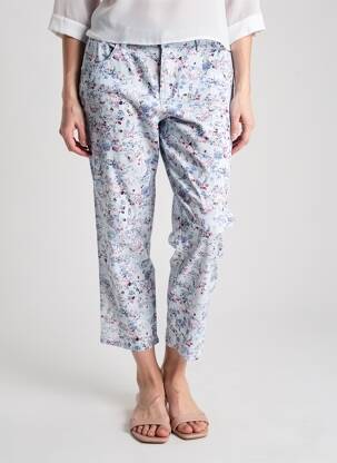 Pantalon 7/8 stretch taille normale bleu ANNA MONTANA femme
