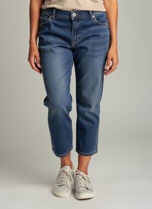 Pantacourt taille normale taille normale bleu ANNA MONTANA femme