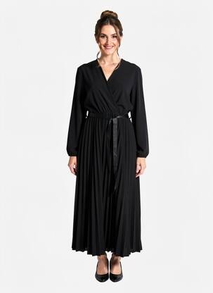 Robe longue manches longues manches longues noir NEW STYLE femme