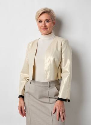 Boléro manches longues beige JULIE GUERLANDE femme