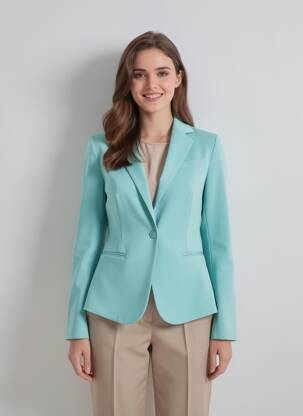Blazer poches bleu ICHI femme