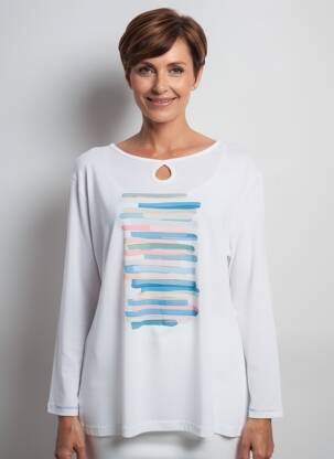 T-shirt manches longues manches longues blanc I.ODENA femme