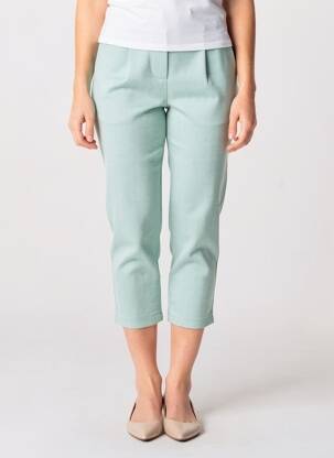 Pantalon 7/8 taille élastique vert ICHI femme