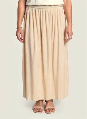 Jupe longue coupe fluide beige JULIE GUERLANDE femme