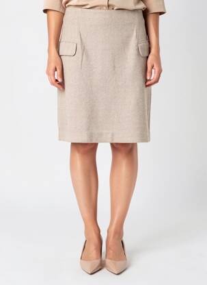 Jupe courte poches beige ICHI femme